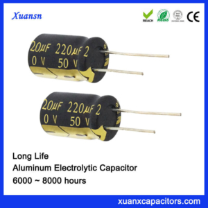 Customized 220UF Electrolytic Capacitors Long Life