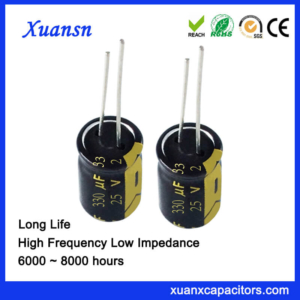 25V 330UF Long Life Electrolytic Capacitor China Supplier