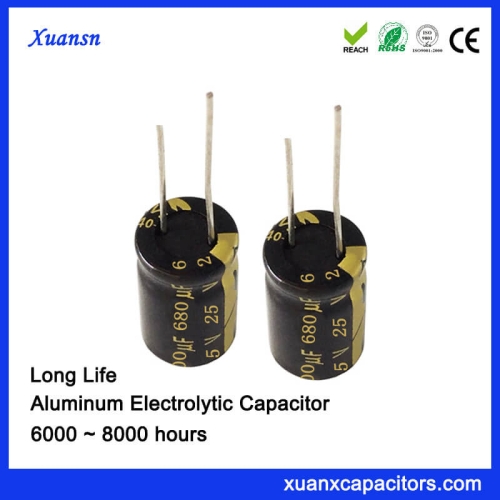 25V 680UF Aluminum Electrolytic Capacitor Long Life 8000Hours