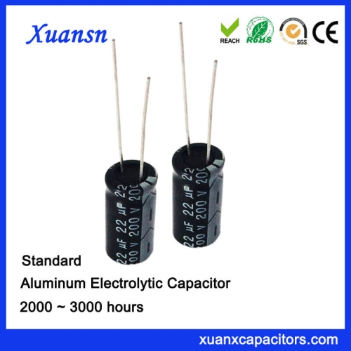 22UF 200V Aluminum Eelctrolytic Capacitor For Adapter