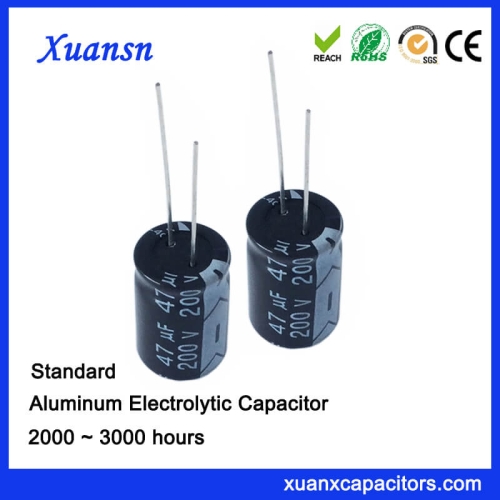 Lead 47UF200V Aluminum Electrolytic Capacitor