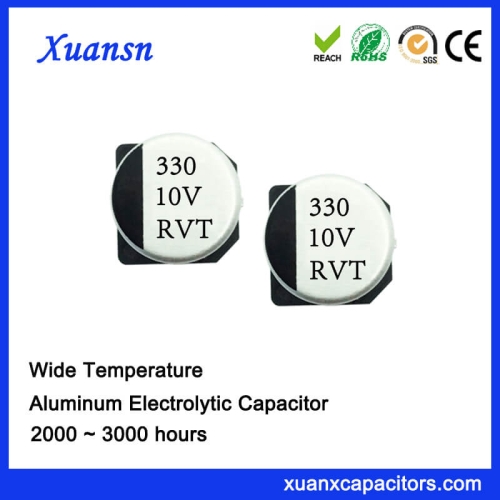 China 330UF 10V Surface Mount Standard Electrolytic Capacitor