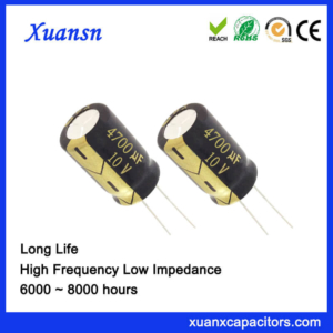 Through Hole Radial 4700UF 10V Capacitor Electrolytic 8000Hours