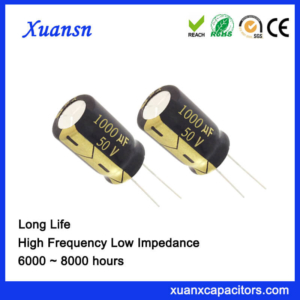 13X25 Radial Lead Electrolytic 105c 1000uf 50v Capacitor