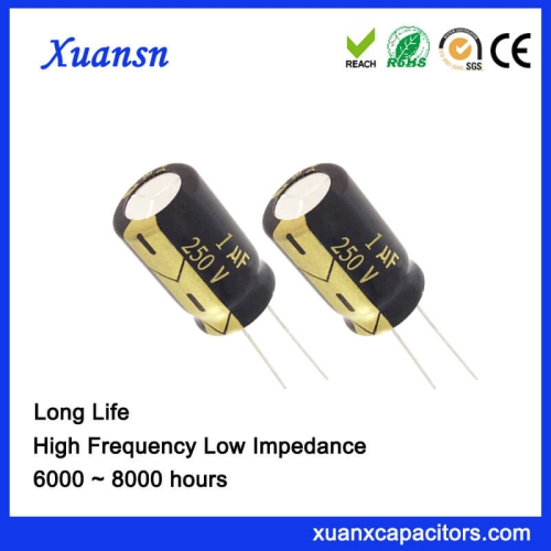 Xuansn Capacitor 1UF 250V Capacitor Electrolytic Long Life