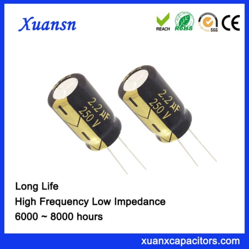 DIP Radial Aluminum Electrolytic Capacitor 2.2UF 250V Long Lilfe