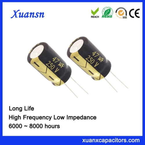 Factory Directly High Voltage 250V 47UF Electrolytic Capacitor 8000Hours